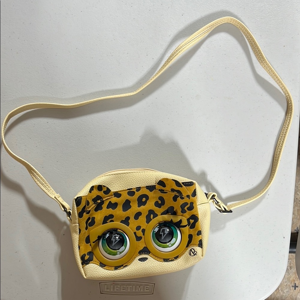 Yellow Leopard Print Crossbody Bag